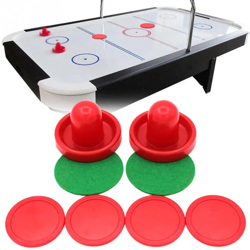 Air Hockey Accessories 76mm Goalies & 52mm Puck Felt Adult toys games entertaining Pusher mallet Table O4G5