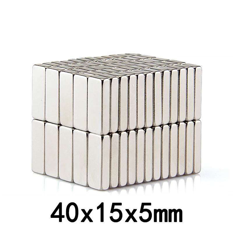 5 ~ 50 шт. 40x15x5 мм супер сильный неодимовый магнит 40 * 15 блочные постоянные магниты