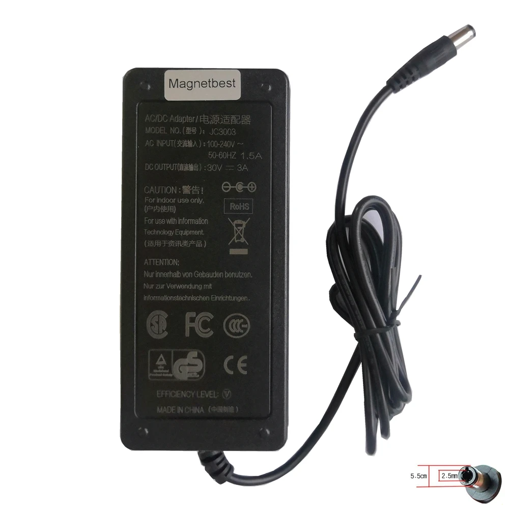 30V 3A AC DC Adapter Charger For 5050 3528 LED Light CCTV 30V3A 90W Switch Power Supply 5.5*2.5/2.1mm | Компьютеры и офис