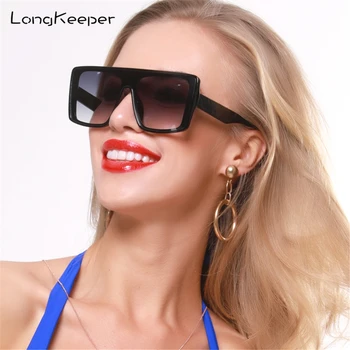 

2020 New Oversized Square Sunglasses Women Brand Designer Luxury Fashion Big Frame Eyewear Female Retro Lunette De Soleil UV400