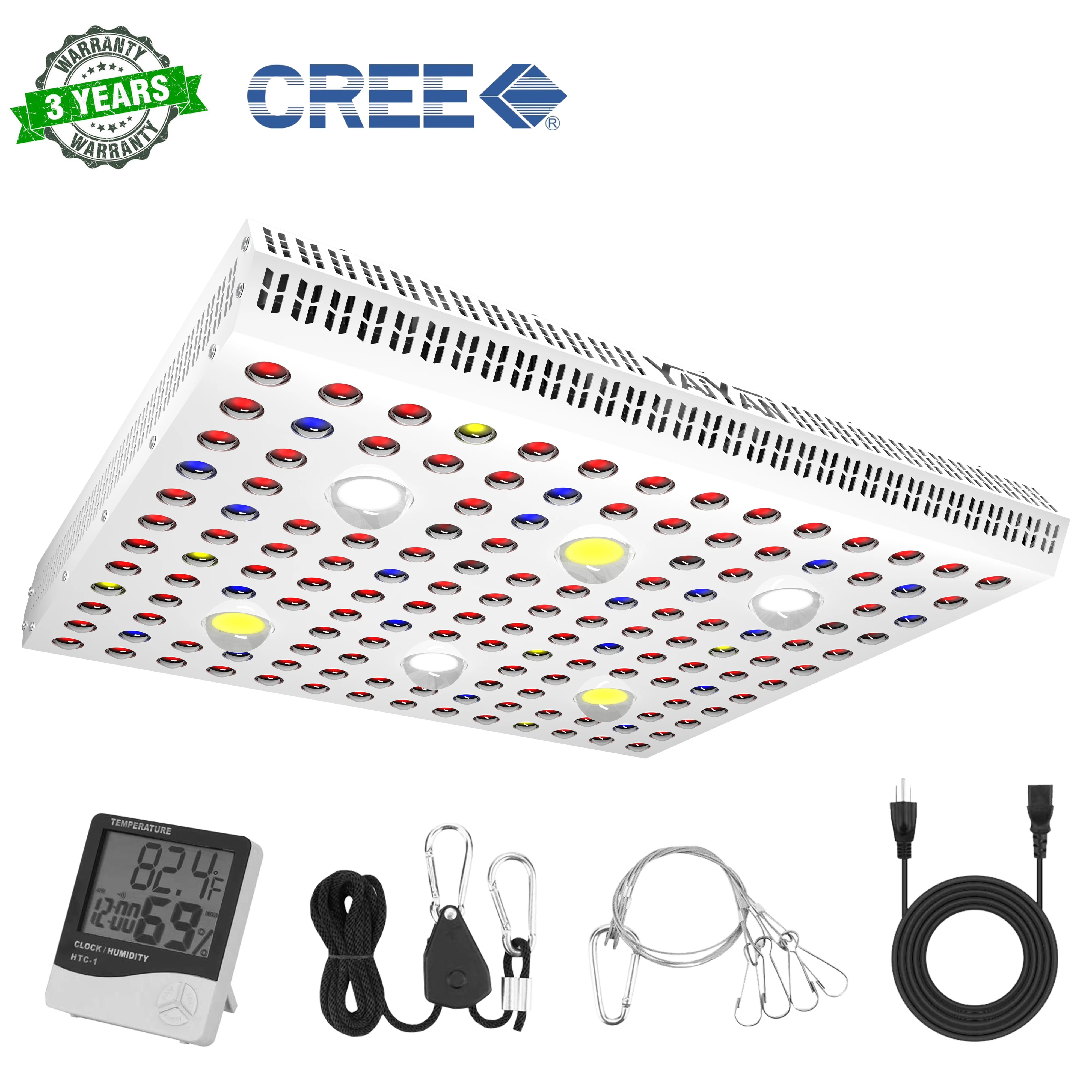 YAIYAN CREE Cob серия 3000 Вт Светодиодный светильник для выращивания растений полный спектр комнатных растений светильник для выращивания Вег цветок(Фактическая мощность 600 Вт