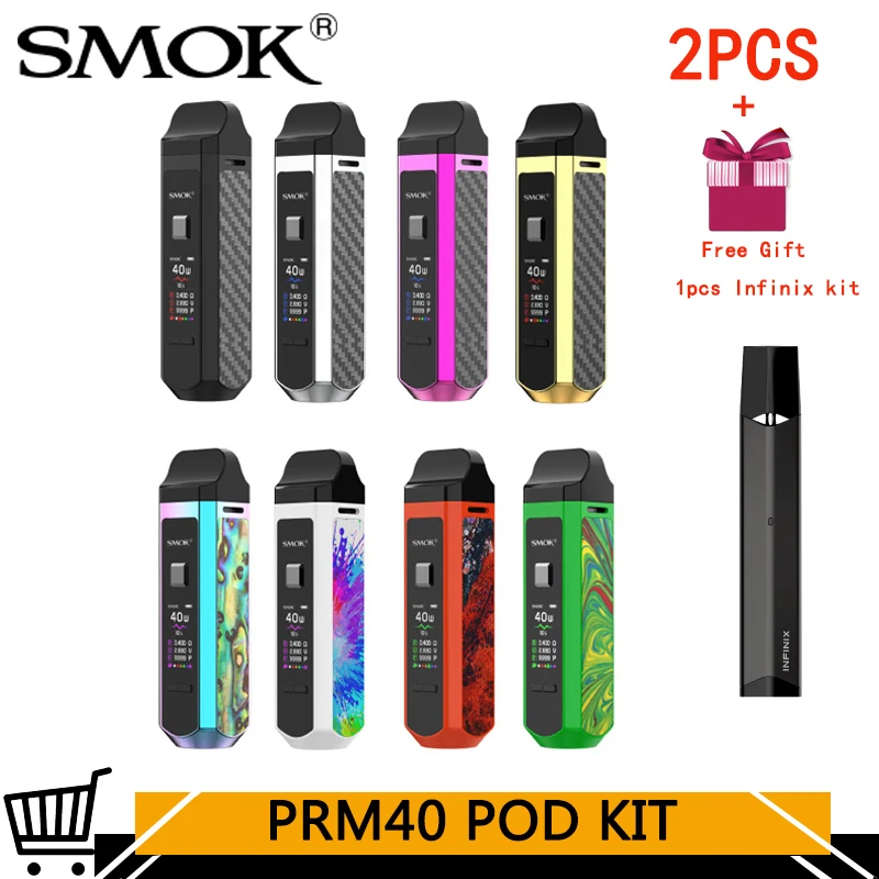 2 шт. SMOK RPM40 Pod Комплект 1500 мАч батарея 4 3 мл картридж об/мин сетка катушка 5 Nord