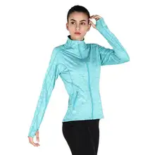 Осенняя Новая модная женская спортивная куртка из полиэстера, быстросохнущая, дышащая, для бега, йоги, фитнеса, топ, синий, красный, фиолетовый