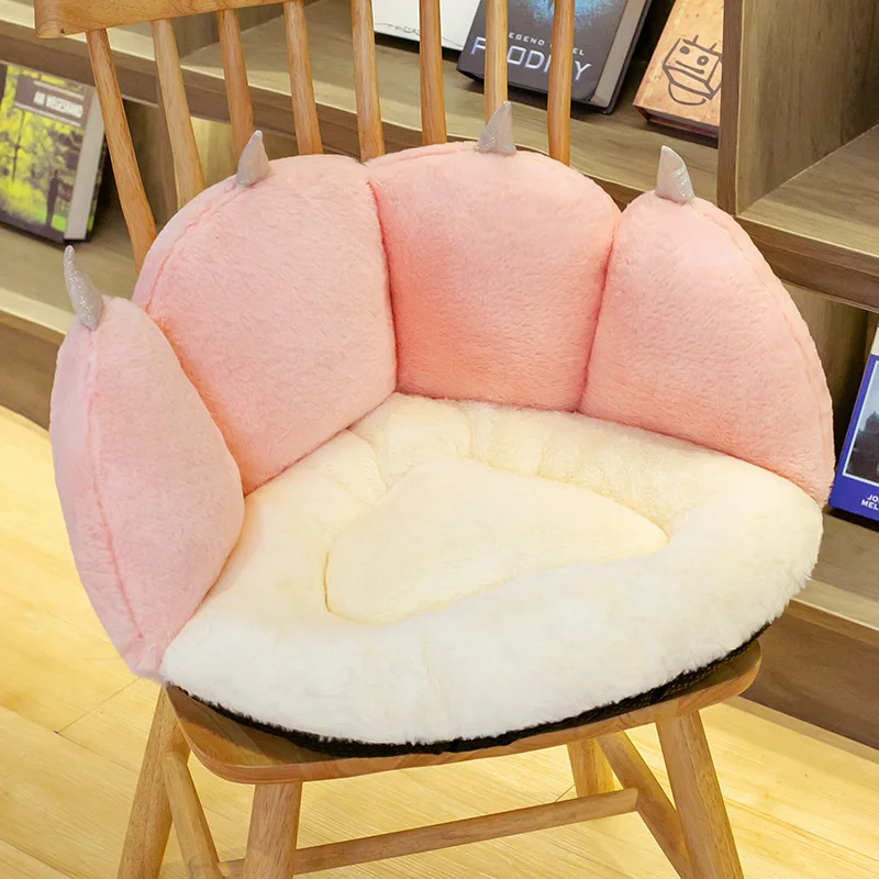 

Plush Seat Cushion Stuffed Colorful Cat Paw Plush Chair Cushion for Kids Girl School Office Cushion