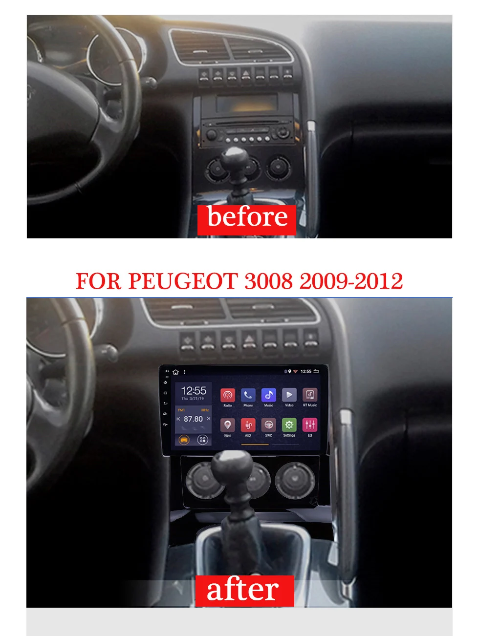 2G ram 32G rom 9 дюймов Автомобильная магнитола для peugeot 3008 2009-2012 Android 8,1 gps навигация мультимедийный плеер с SWC