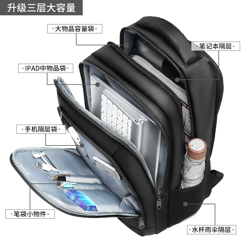 

Men Backpack New Style Backpack Large Capacity Computer Bag Schoolbag Customizable