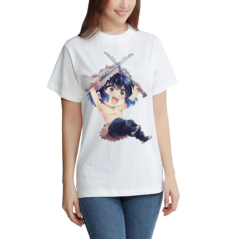 Kimetsu No Yaiba T-shirt Short Sleeve Men's And  Women's Tees Tops Kids Demon Slayer Oversized T Shirt DIY Photo Log Customized