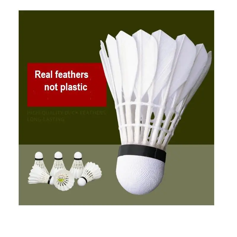 Badminton Balls Shuttlecock White Feather Flying Stability Durable Training Indoor Outdoor Sports | Спорт и развлечения