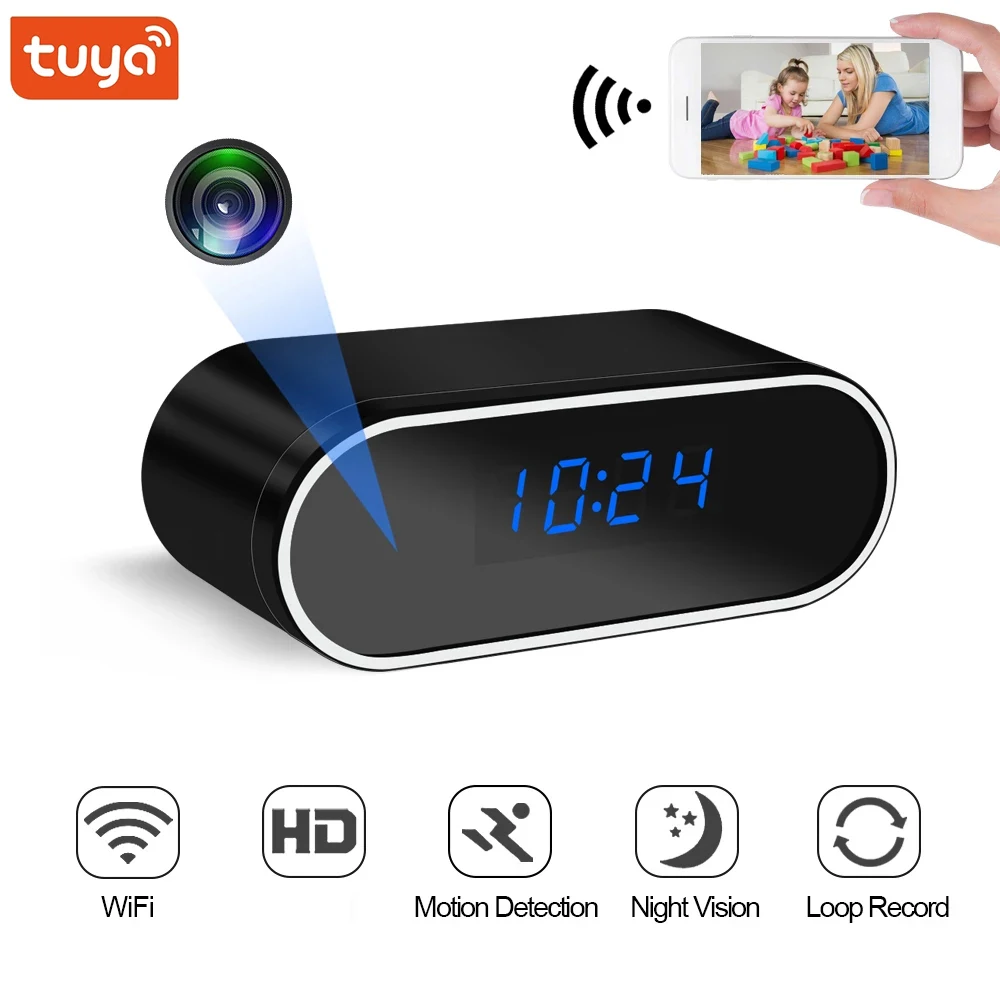 Tuya Smart 1080P Камера HD часы экшн камера с Wi Fi видеокамера для наблюдения IP домашней