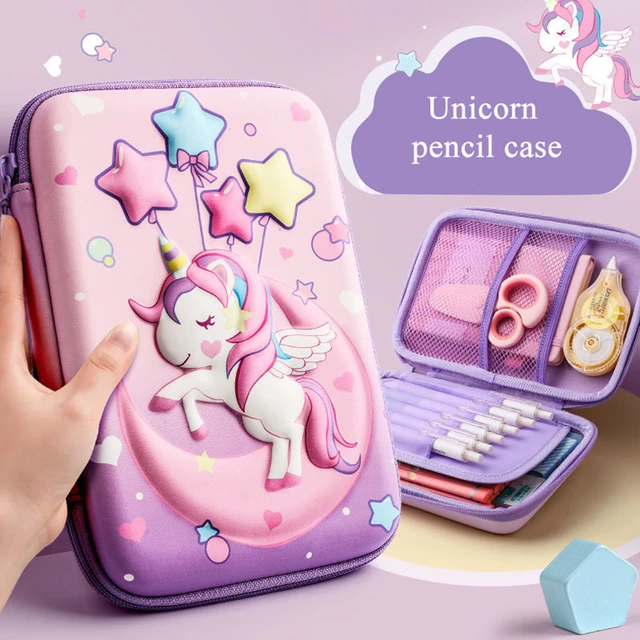 Unicorn Pencil Case Kawaii Stationery Pen Case Trousse Scolaire 3d  Pencilcase School Supplies Estuche Escolar Cute Pencil Box