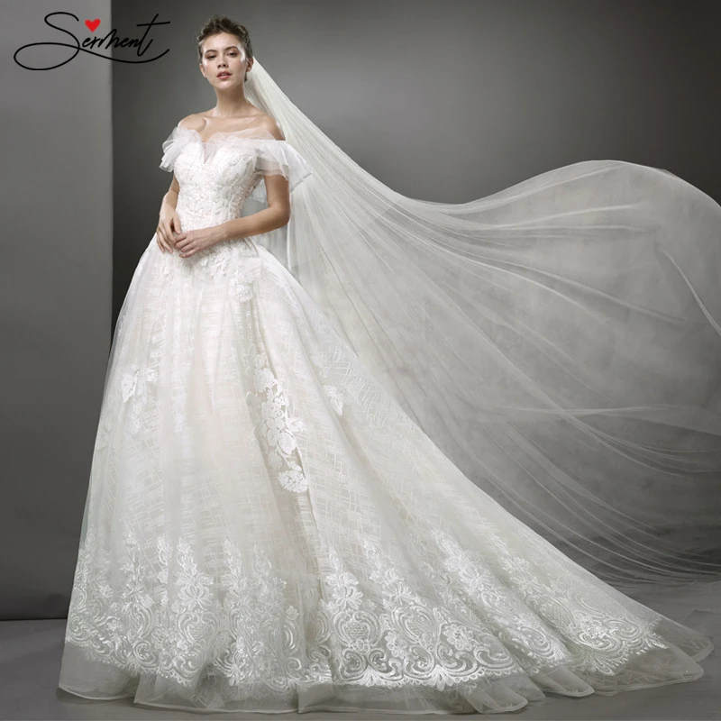 Свадебное платье vestido de novia 2019, свадебное платье с длинными рукавами, свадебное платье, Элегантное свадебное платье больших размеров