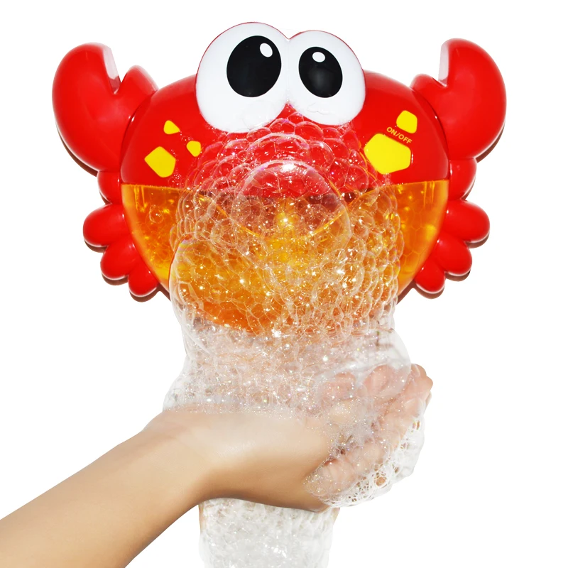Juguete de baño para bebé con forma de cangrejo, divertido dispositivo para hacer burbujas para baño, piscina, bañera, jabón, juguetes de baño para niños
