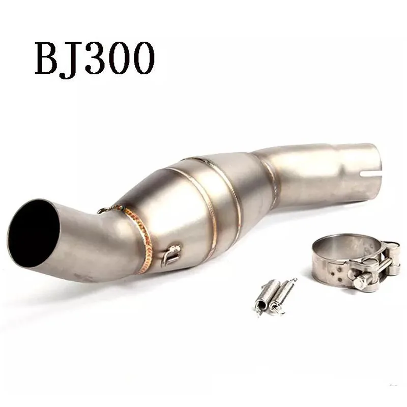 Гонки Для Бенелли BJ300 BJ600 глушитель сантехника ловушка выхлопная труба 51 мм мотоцикл Выхлопная средняя труба из нержавеющей стали