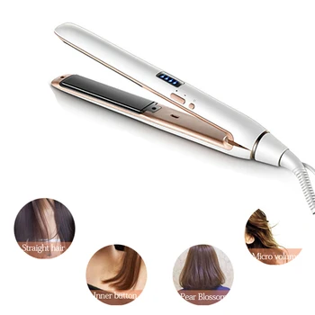 

Straightening Hair Iron Styling Tools LCD Display Hair Straightener Curler Flat Iron Negative Straight Hair Curler Flat Iron
