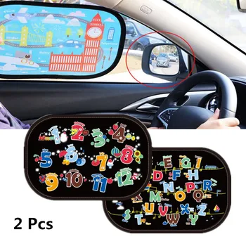 

Universal Car Sun Shade Cartoon Children Window Electrostatic Adsorption Sunshade Cover Curtain