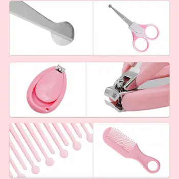 

8pcs Portable Baby Nail Health Care Kit Newborn Baby Manicure Care Thermometer Tools Grooming Feeder Comb Set Brush Y5D1