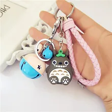 Миядзаки подвеска с Тоторо мультфильм Милая эпоксидная кукла Тоторо смешанные цвета колокольчик переплетения Кожаный Брелок для ключей