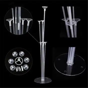 

7 Tubes Balloons Stand Balloon Holder Column Confetti Balloon Baby Shower Kids Birthday Party Wedding Balls Decoration Supplies