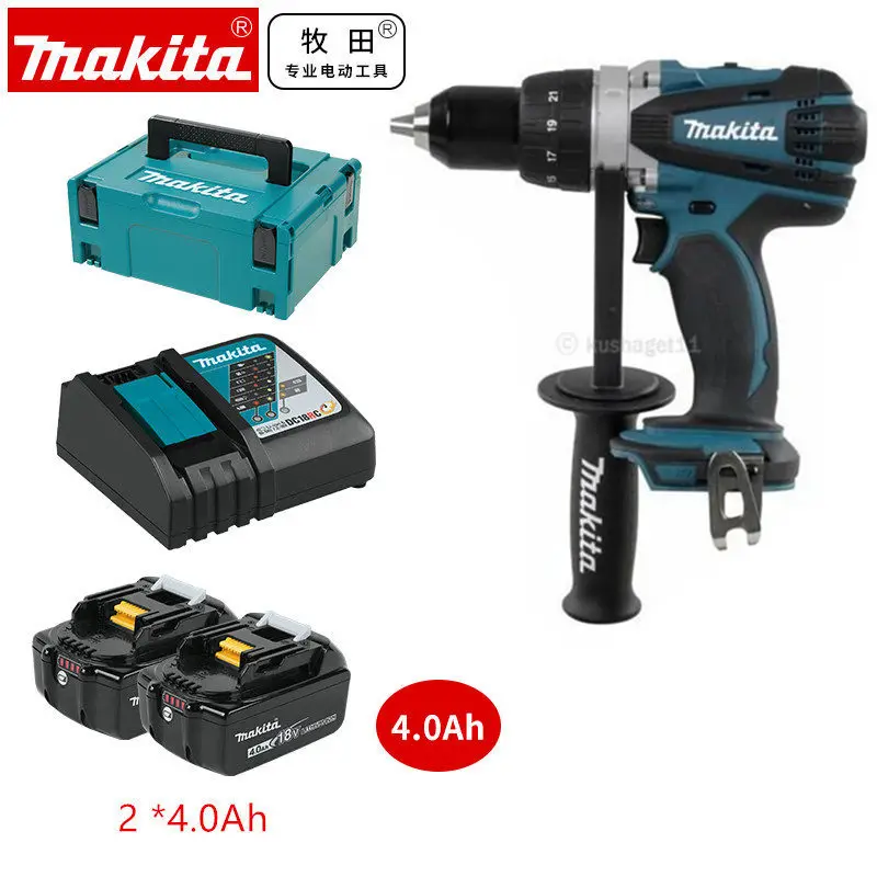 Makita DDF458 DDF458Z DDF458RME LXT 18 В литий-ионная аккумуляторная Мобильная сверхмощная дрель-шуруповерт 220~ 240 В - Цвет: DDF458 B