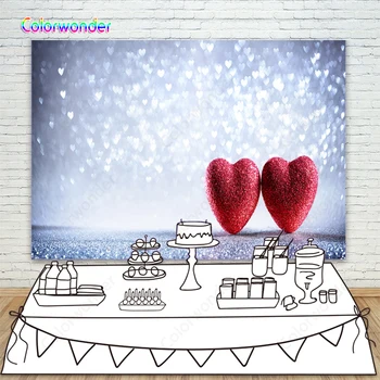 

Silver Gray Glitter Sweet Heart Backdrop for Bridal Shower Wedding Pictures Bokeh Sparkle Baby Portrait Photography Background