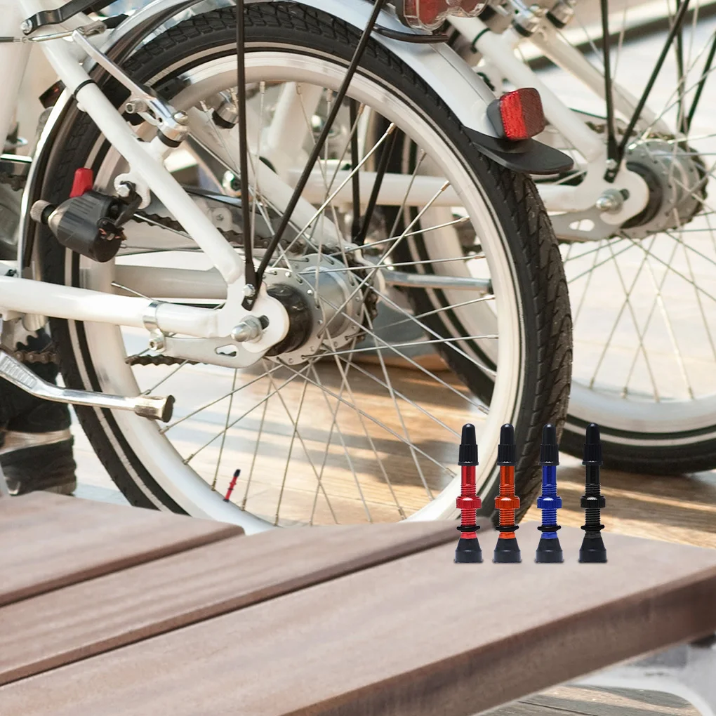 Bicycle 1Pair 48mm/60mm/78mm Presta Valve for Road Tubeless Rim Alloy Or Brass Stem Brass Core W/ Cap & Tool