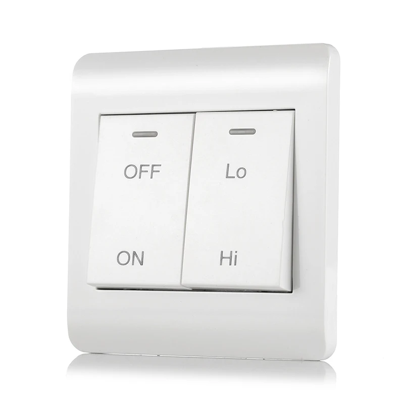 Speed Regulator Fan Speed Switch Controller Dual Push Button  Inline Exhaust Fan Wall Dual Speed Switch Inline Duct Fan ON/OFF