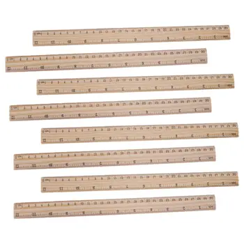 

12pcs 30cm Bamboo Ruler Wooden DIY Yardstick Tailoring Bamboo Ruler Sewing Tool for Home Tailors Dressmakers