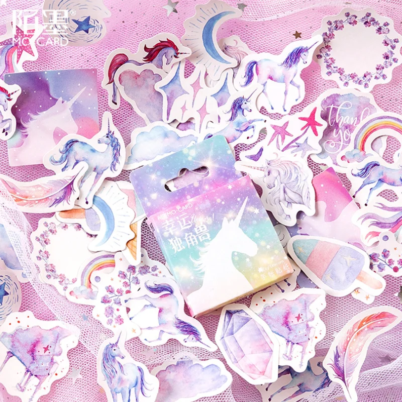 Kawaii милые Единорог декоративные наклейки на мобильный телефон альбомов в форме