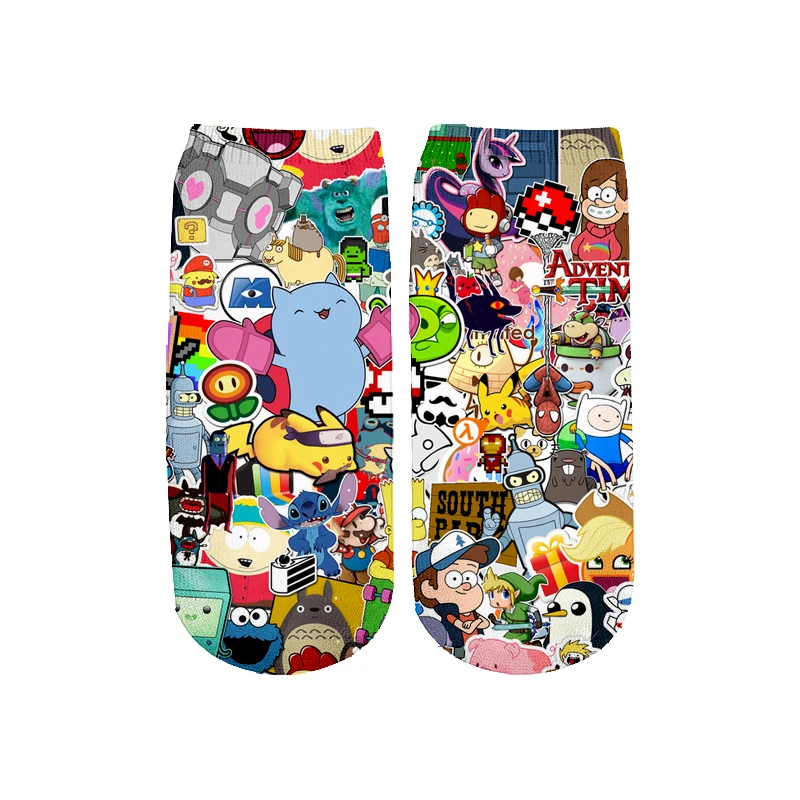 Новейшие Rick and Morty 3D печатных мультфильм милые короткие носки для мужчин женщин harajuku корейские носки RS-010 - Цвет: 8