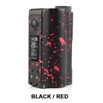 Black Red DOVPO Topside Dual 200 Вт Squonk Box Mod топ с 10 мл бутылки электронных сигарет моды против Voopoo Drag 2 люкс Vape Mod - Цвет: Black Red