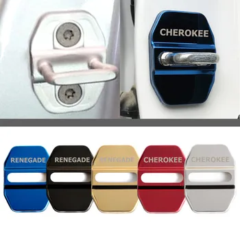 

Car-Styling Car Door Lock Cover Auto Emblems Case For Jeep renegade 2016 2017 2018 cherokee xj Accessories Car Styling