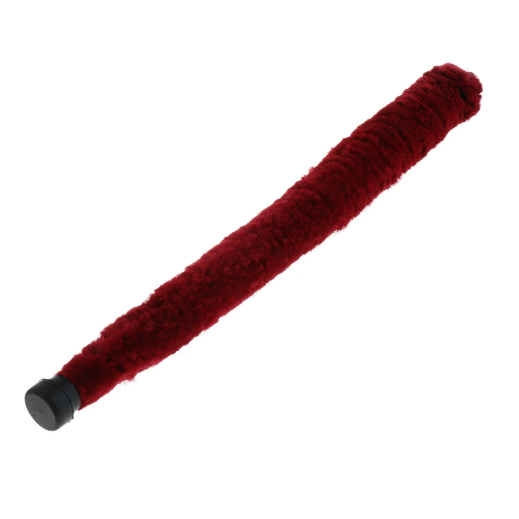 Portable Wool Fabric Alto Saxophone Cleaning Rod Sax Care Kit Red 50.5cm for Saxophonist Beginners Students