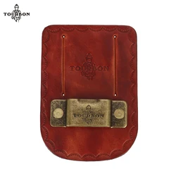 Support de ruban à mesurer en cuir véritable, Tourbon épais, étui pour ceinture (5cm), outils et accessoires 