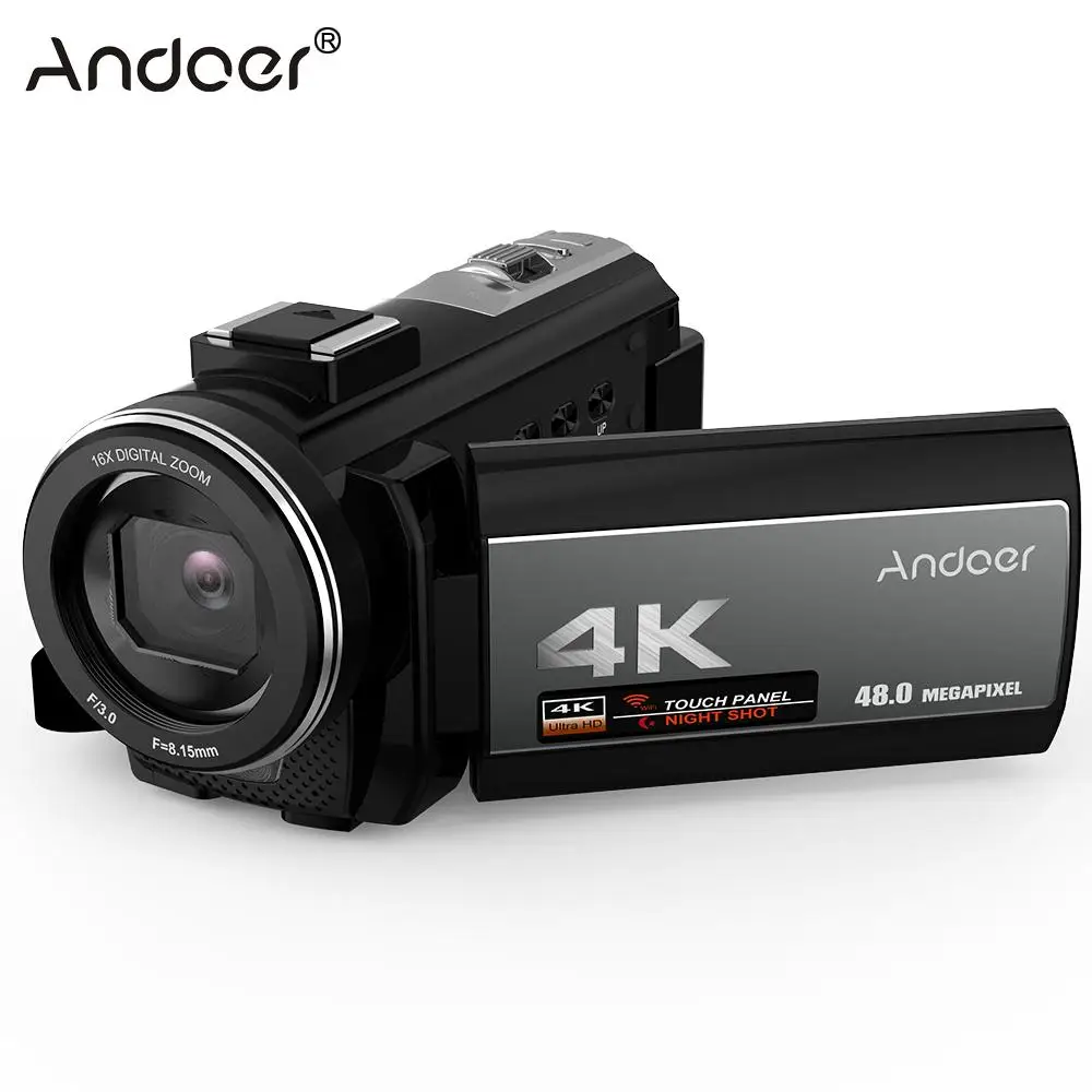 

Andoer 4K Ultra HD 48MP WiFi Digital Video Camera Camcorder 3.0" Touch Screen IR Infrared Night-shot 16X Zoom Video Camera