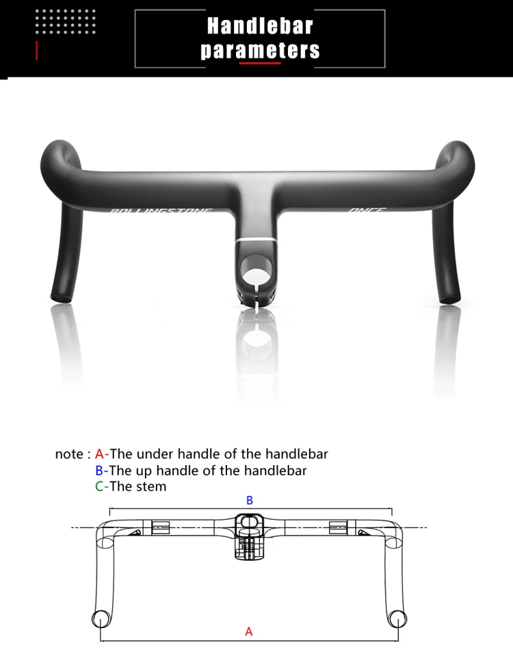 Rolling Stone Once carbon Road aero integrated stem handle bar Drop 90 мм 100 110 width39 41 42 43 см SGS|Велосипедный руль| |