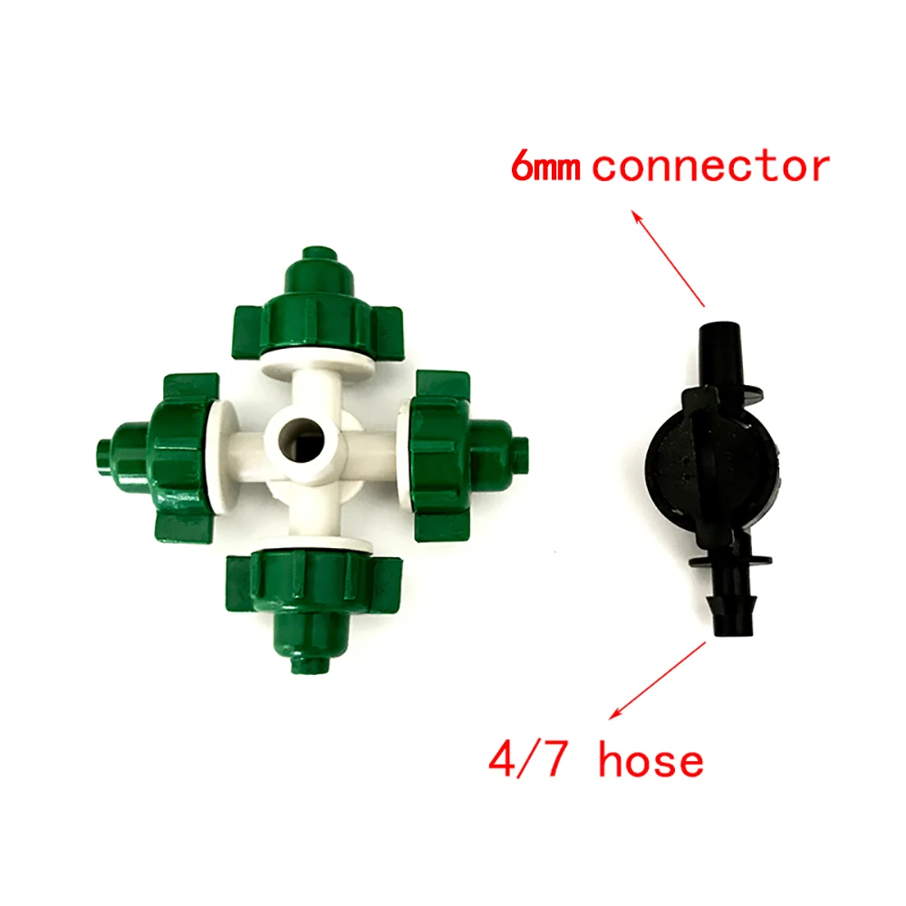 4 сопла спрей спринклер 10 компл. Орошение крест запотевание спринклер с анти-капельного сад и газон микро оросительная система
