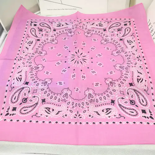 New Fashion Hip Hop 100% Cotton Bandana Square Scarf 55cm*55cm Black Red Paisley Headband Printed For Women/Men/Boys/Girls - Image 55