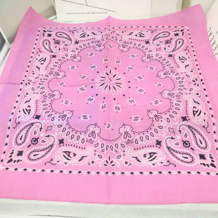 New Fashion Hip Hop 100% Cotton Bandana Square Scarf 55cm*55cm Black Red Paisley Headband Printed For Women/Men/Boys/Girls - Image 55