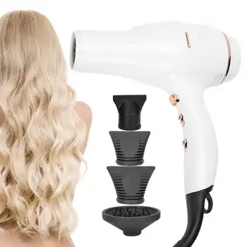 

Hair Dryer Anion Quick Dry 6 Gears Adjustable Hair Dryer Hair Styling Tools White EU Plug 220V Hair Salon Barber Accessories