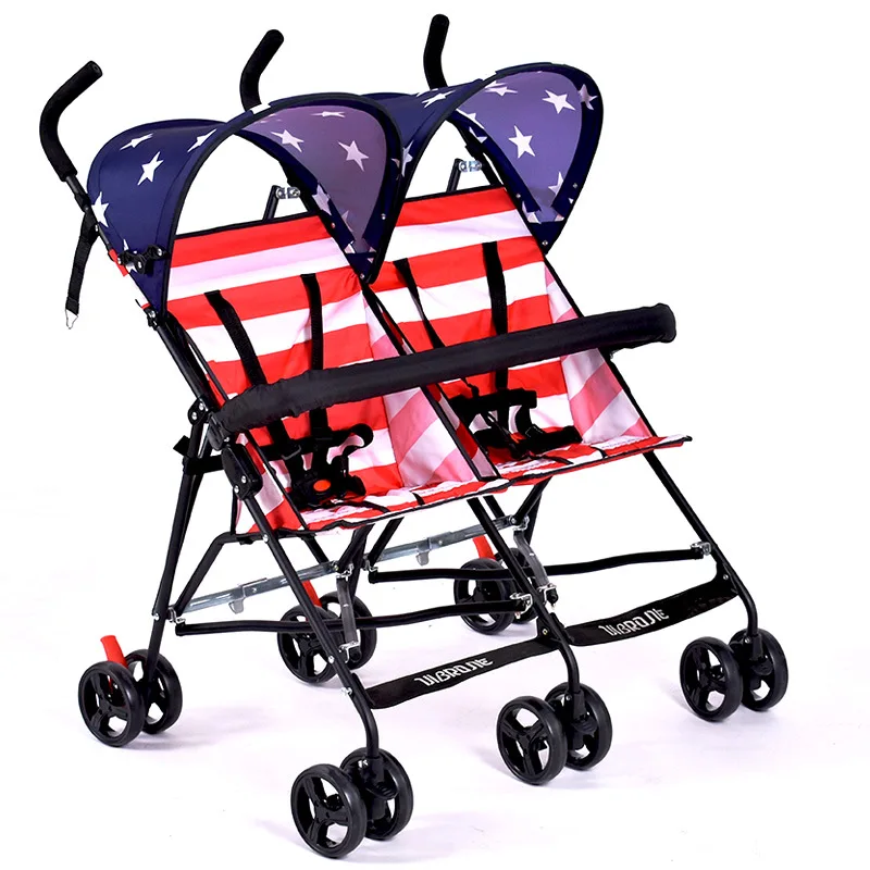 smallest folding double stroller