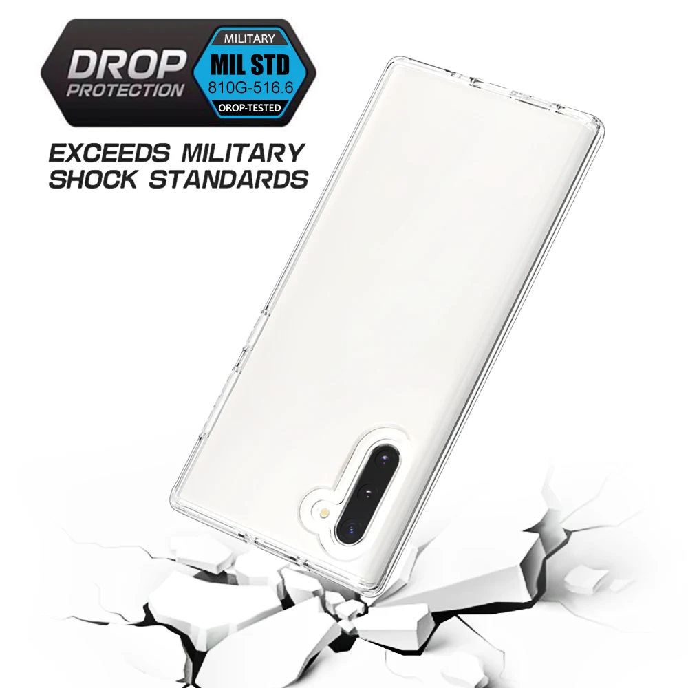 Transparent For Samsung Galaxy Note 10 10 5G Case Soft TPU Hard PC For Samsung Galaxy 4
