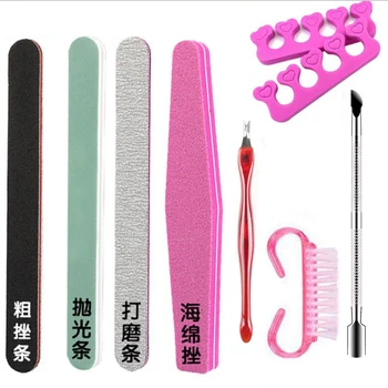 

9pcs Finger Manicure Set for Nail Kit Multifunctional Nails Dead Skin Removal and Repairing Tools Random Color