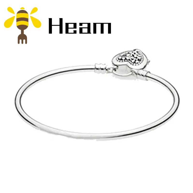 Heam, высокое качество,, Стерлинговое Серебро, 925 пробы, pan, очаровательный браслет для женщин, модный, элегантный, роскошный, сделай сам, аутентичное ювелирное изделие