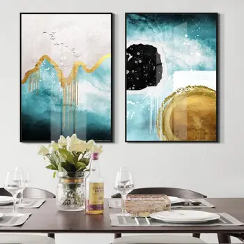 

Room Decoration Abstract Golden Canvas background wall paper hanging painting background frameless abstract poster decoration