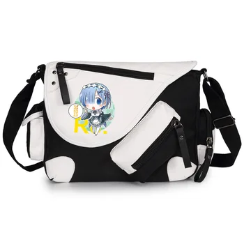 

Fashion Shoulder Bag Anime Re:Zero kara Hajimeru Isekai Seikatsu Crossbody Canvas Bags School Bag Student Casual Messenger Bag