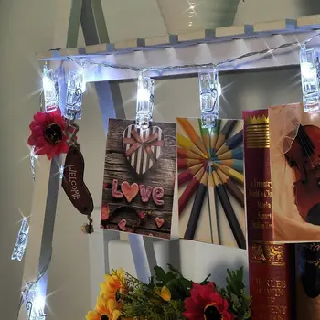 

1.5M 3M 4M Photo Clip Holder LED String Lights Battery Powered Christmas New Year Party Wedding Ramadan Decoration Fairy Lights