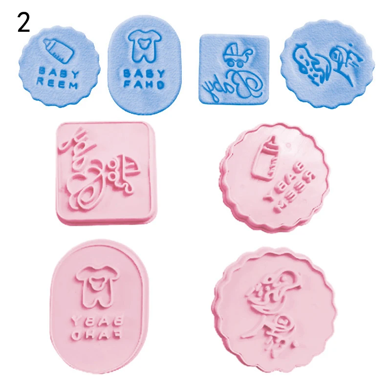 9 Styles 4PcsLot Cookie Cutter Biscuit Sugar Mold Baking Sugar Chocolate Fondant Party Mould For Cupcake Cake Decorating Tools5