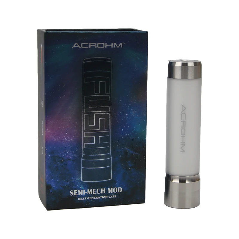 Acrohm Fush Semi-Mech Mod с передовым ACE чипом диаметром 26 мм электронные сигареты Vape Semi-mech светодиодный трубчатый мод