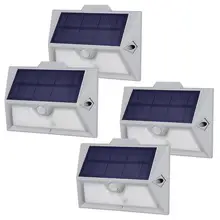 Наружная Солнечная лампа с датчиком движения PIR, настенный светильник с пультом дистанционного управления, затемненный солнечный светильник, аварийный садовый безопасный ночной Светильник