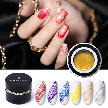 

5ml Paint UV Nail Gel Polish Colorful Semi-permanent Nail Art Pull Line Gel Thick Elastic Paint UV Gel Nail Varnish